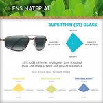 Maui Jim Men's Kahuna Rectangular Sunglasses Gunmetal/Neutral Grey Polarized Medium