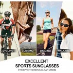 Polarized Sunglasses for Men Women - UV Protection TR90 Unbreakable Sports Sunglasses for Fishing Driving Cycling