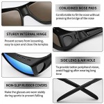 Sunglasses Fit Over Glasses Polarized 100% UV Protection Wrap-around Sunglasses for Men & Women Driving