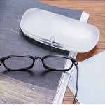Chris.W Transparent Hard Eyeglasses Case Plastic Glasses Protective Case for Women Men Magnetic Closure Small Sunglass Case Pack of 2(White)