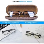 Hard Shell Clamshell Eyeglasses Case Raylove 3 Piece Unisex Portable Glasses Protection Case