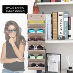 Livtor Sunglasses Organizer 6-Slot EyeGlasses Storage Display Travel Case