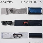 MagicFiber Microfiber Eyeglass Sunglasses Cell Phone Cleaning Pouch Case (4 Pack) – Ultra Soft Storage with Cleaning Cloth Closure Flap