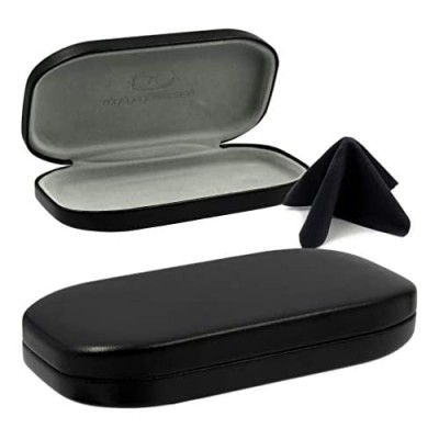 Small Thin Case for Clip-On sunglasses - Slim and narrow cases for glasses Sun Clips and Flip Up Metal Clip