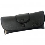 Soft Eyeglass Case Syn. Leather Attaches to Belt Horizontal Black 6.5Inch x3x1