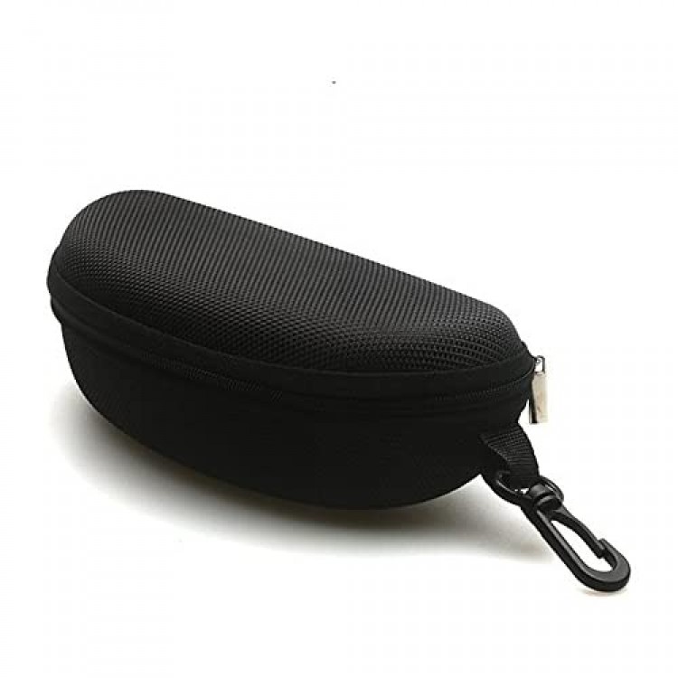 Sunglasses Case and Large Waterproof Eyeglasses Case Hard EVA zipper for Men & Women or Children with Cleaning Cloth…
