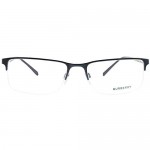 Burberry BE 1282 1001 Black Palladium Metal Semi-Rimless Eyeglasses 55mm