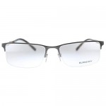 Burberry BE 1282 1008 Brushed Gunmetal Metal Semi-Rimless Eyeglasses 55mm