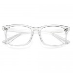COASION Clear Glasses for Women Men Square Frame Fake Non-prescription Eyeglasses