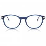 Eyeglasses Tom Ford FT 5553 -B 090 Shiny Transparent Blue Palladium/Blue Bloc 50-19-145