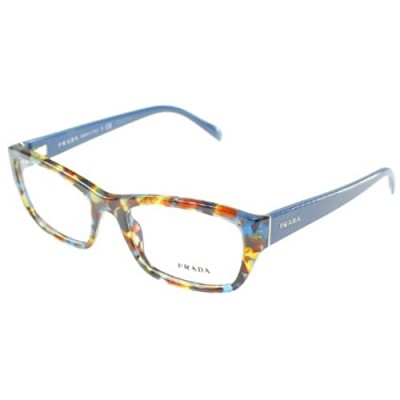 Model: PR18OV | Color: NAG1O1 Eyeglass  HAVANA SPOTTED BLUE Frame w/ Clear Demo Lens 54mm