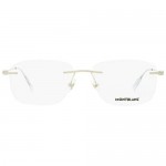 Montblanc Rimless Eyeglasses MB0075O 003 Silver/Transparent 56mm 0075