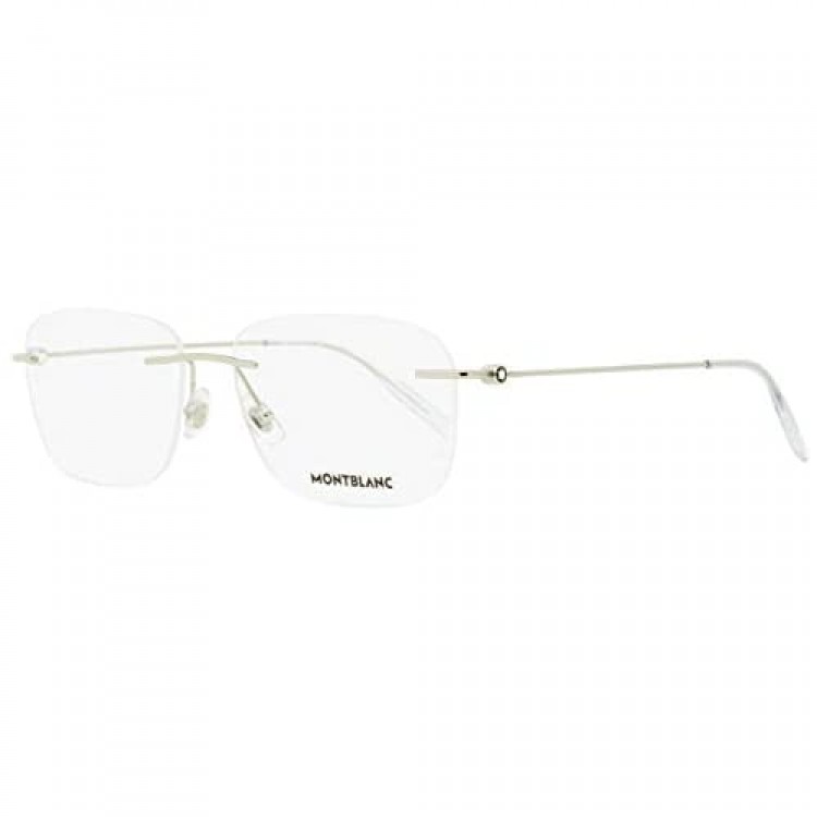 Montblanc Rimless Eyeglasses MB0075O 003 Silver/Transparent 56mm 0075