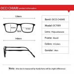 OCCI CHIARI Clear Lense Glasses Men Eyewear Frame Optical Square Glasses Eyeglasses
