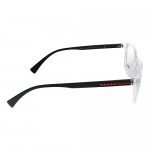 Prada Linea Rossa Lifestyle PS 04IV 2AZ1O1 Transparent Plastic Rectangle Eyeglasses 53mm