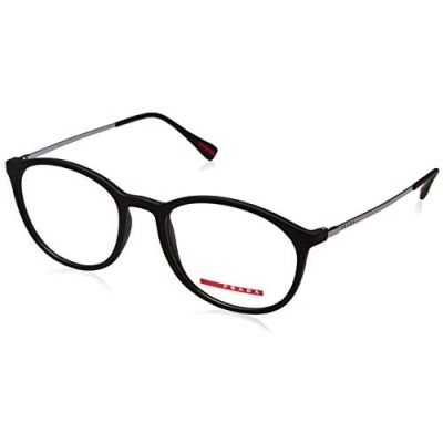 Prada Linea Rossa Men's PS 04HV Eyeglasses Black Rubber 53mm