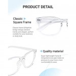 Slocyclub Oversized Nerd Square Non Prescription Glasses Clear Lens Fake Eyeglasses for Women Men Teens