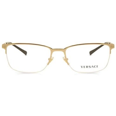 Versace Men's Eyeglasses VE1263 VE/1263 1002 Gold Half Rim Optical Frame 55mm