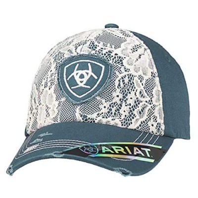 Ariat Women's Lace Shield Logo Patch Ball Cap  Blue