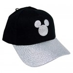 Disney Silver Tone Glitter Mickey Mouse Baseball Cap