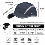 ELLEWIN Unisex Baseball Cap UPF 50 Unstructured Hat with Foldable Long Large Bill