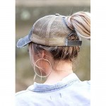 High Ponytail Baseball Hat - Women Messy Bun Hat Sun Protection Ponycaps Retro Cap