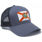 International Tie Black Florida Flag Hat Trucker Baseball Snapback Hat