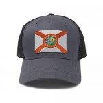 International Tie Black Florida Flag Hat Trucker Baseball Snapback Hat