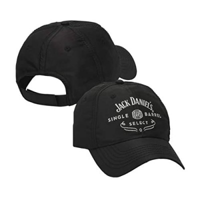 Jack Daniel's Official Single Barrel Polytec Hat - Black Baseball Cap for Men - Adjustable & Comfortable Fitting