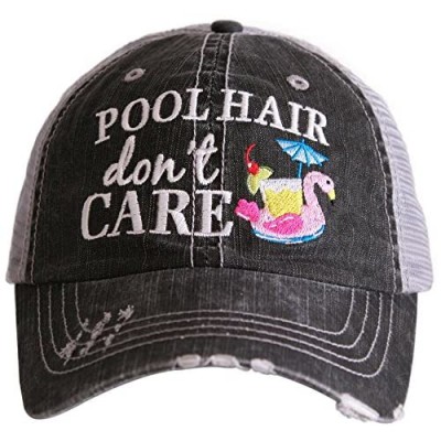 KATYDID Pool Hair Don’t Care Baseball Cap - Trucker Hat for Women - Stylish Cute Sun Hat