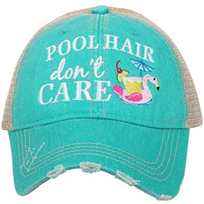 KATYDID Pool Hair Don't Care Women's Distressed Trucker Hat
