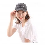 Lichfamy Cool Mom Hat Denim Cotton Mama Hat Embroidered Women Baseball Cap Gifts for Mom Life Hats Vintage Washed Distressed Black