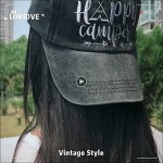 LOKIDVE Embroidered Happy Camper Baseball Cap Distressed Dad Hat for Men Women