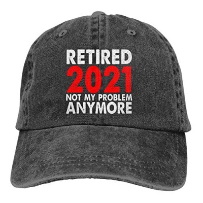 Retired 2021 Not My Problem Anymore Hat Vintage Retirement Adjustable Hat Unisex Washad Cotton Baseball Cap Dad Hat