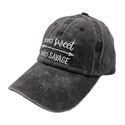 Waldeal Women's Adjustable Sorta Sweet Sorta Savage Dad Hat Funny Vintage Baseball Cap