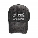 Waldeal Women's Embroidered Sorta Sweet Sorta Savage Ponytail Hat Adjustable Baseball Cap