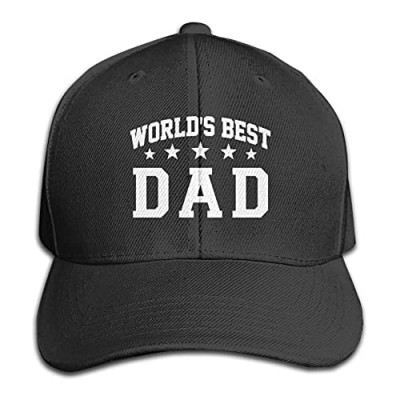 WIACBIL Gift for Father Hat Adjustable Baseball Cap Printing Dad Hat for Adult Unisex Black