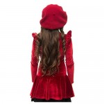 3 Pieces Beret Hat French Style Beanie Cap Solid Color Winter Hat for Women and Girls Casual Use