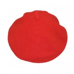 Classic French Artist 100% Wool Beret Hat Red