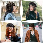 Elfcool Women's Sparkly Sequin Beret Hat Fashion Fun Shimmer Stretch Beanie Cap Headwear for Party Club Dance