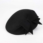F FADVES 100% Wool Beanie Hat French Dress Beret Winter Hat Vintage Fascinator Hats