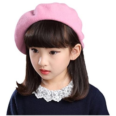 FakeFace Cute Kids Hat Dome Beret Artist Dome Beret Cap Headwear French Style Costume