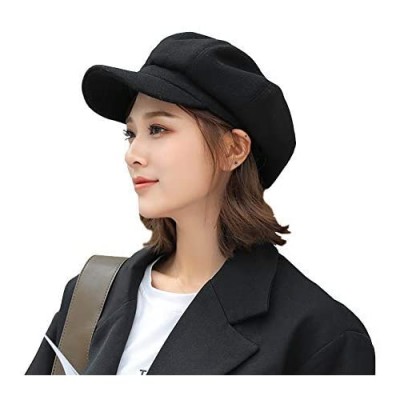 Flow.month Women's Wool Beret Painter Hat French Newsboy Style Solid Color Warm Artist Hats for Ladies Girls