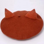 Handmade Nick Fox Ear Beret Adult Size Hat Vintage Painter Wool Cap Gift