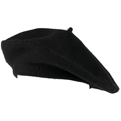 Hat To Socks Wool Blend French Beret for Men and Women in Plain Colours