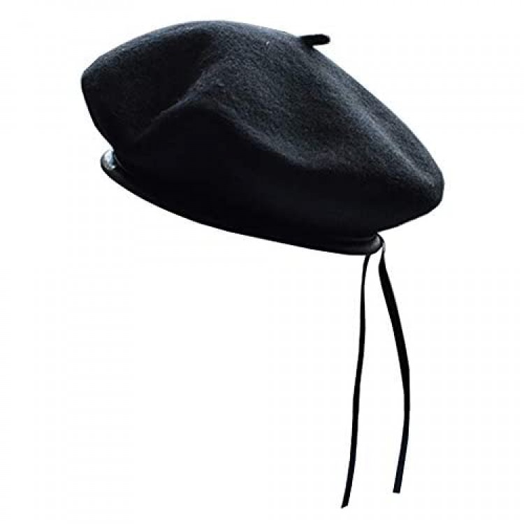 JOYHY Women's Adjustable Solid Color Wool Artist French Beret Hat