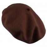 Traditional Women's Men's Solid Color Plain Wool French Beret One Size