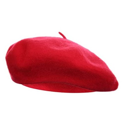 VGLOOK French Style Classic Solid Color Wool Berets Beanies Cap Hats