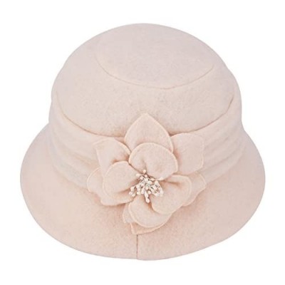 Womens Gatsby 1920s Winter Wool Cap Beret Beanie Cloche Bucket Hat A299
