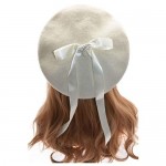 Women's Lolita Cat Beret Cap Painter Hat Muffle Hat Bowknot Hat
